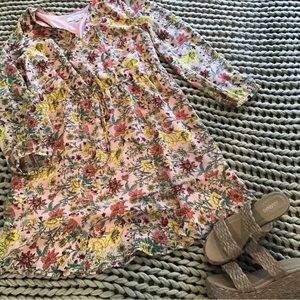 NWOT LOFT floral dress size large summer spring Easter